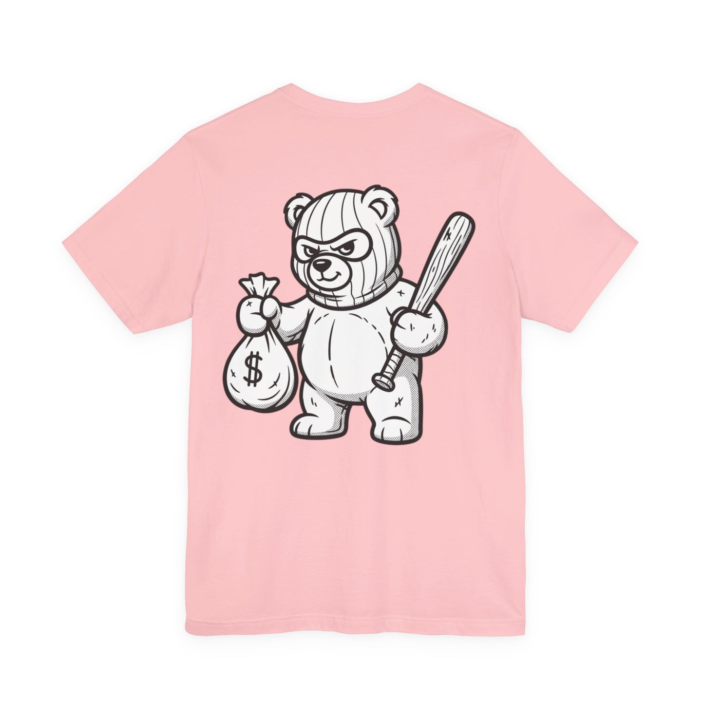 T-Shirt — 'Riot Rack' Teddy Bear Graphic Tee (Front Pocket + Back Crim Teddy Bear)