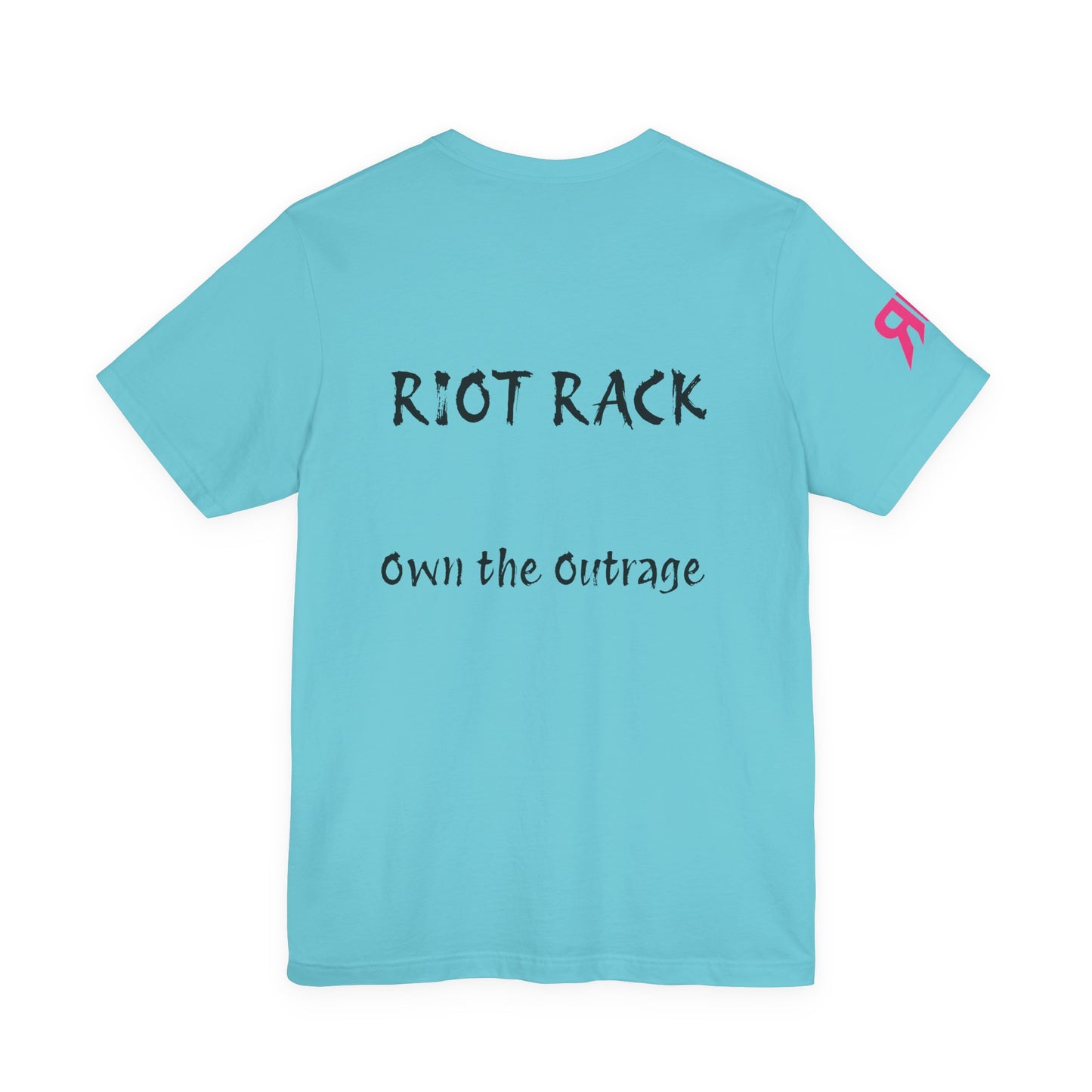 Graphic Tee — 'Riot Rack: Own the Outrage' Silhouette Chair Design