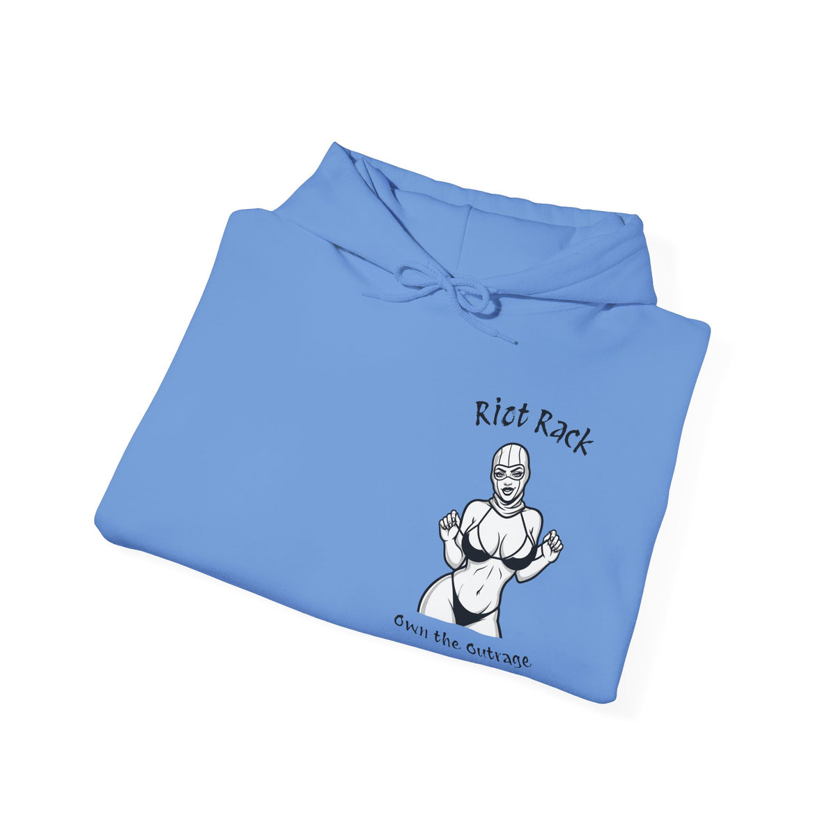 Riot Rack pinup silhouette Hoodie | White pullover sweatshirt