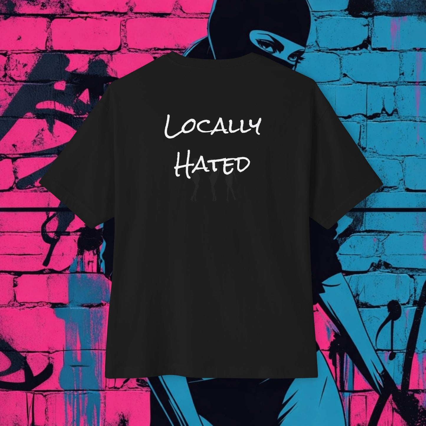 Locally Hated Graphic Tee — Riot Rack Front Logo, Back Script