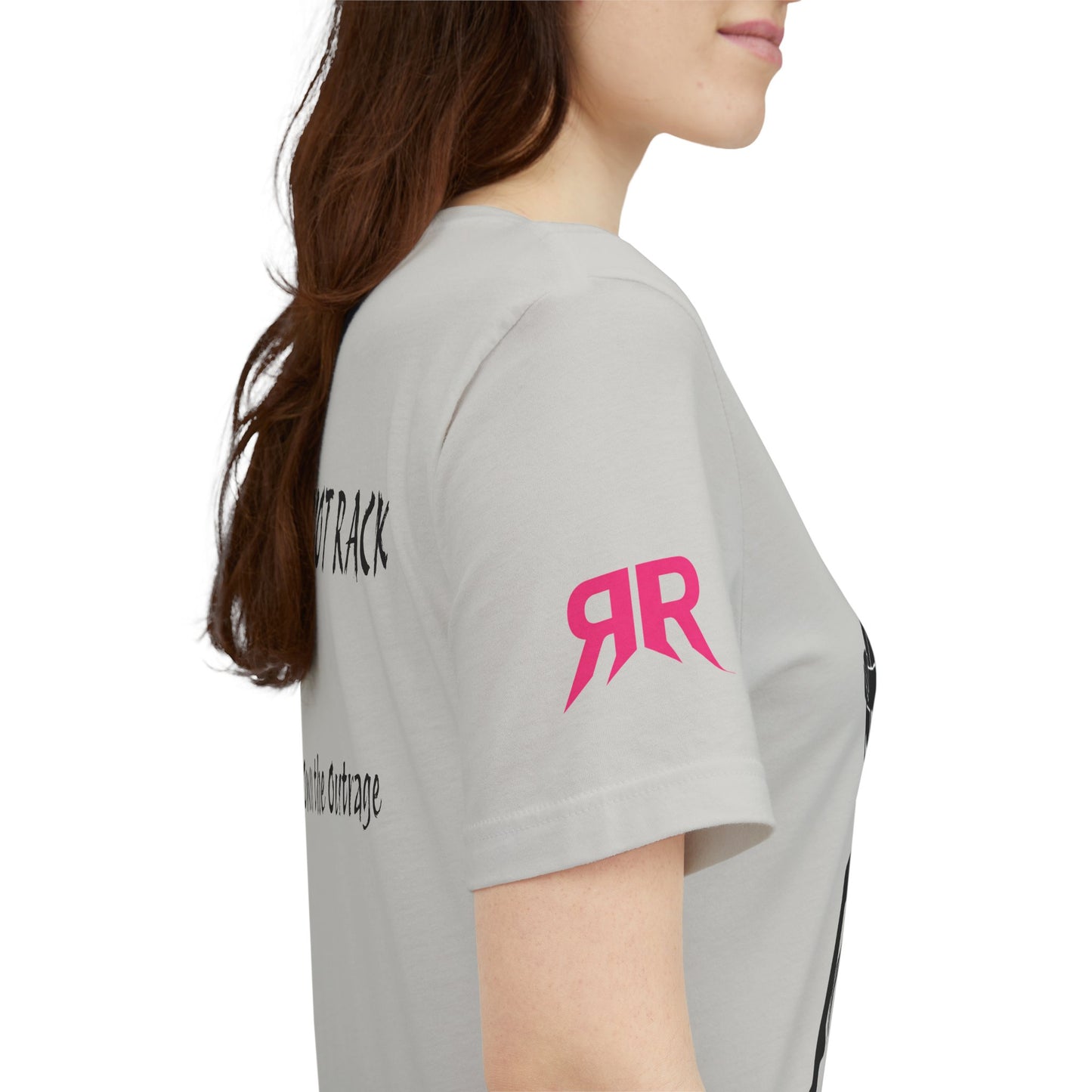 Graphic Tee — 'Riot Rack: Own the Outrage' Silhouette Chair Design
