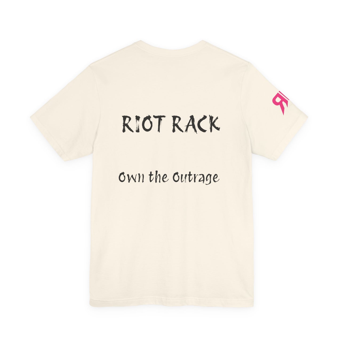 Graphic Tee — 'Riot Rack: Own the Outrage' Silhouette Chair Design