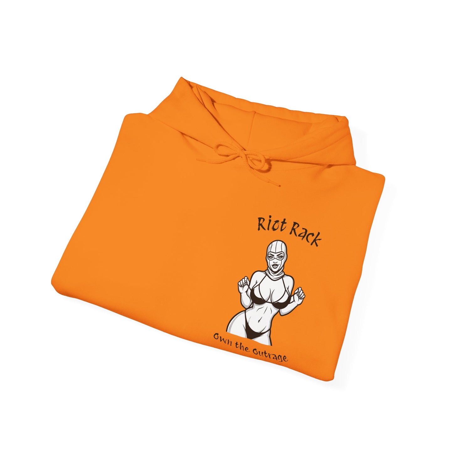 Riot Rack pinup silhouette Hoodie | White pullover sweatshirt
