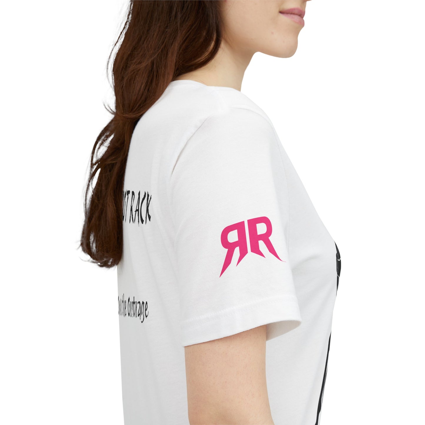 Graphic Tee — 'Riot Rack: Own the Outrage' Silhouette Chair Design