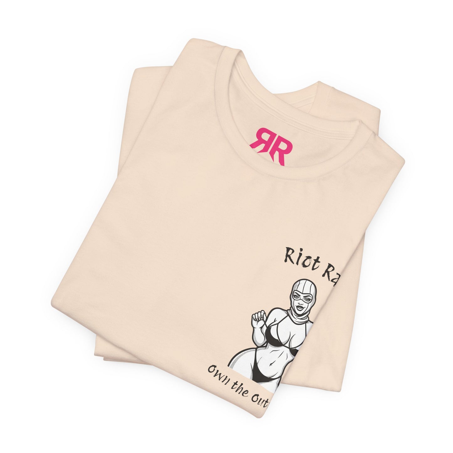 T-Shirt — 'Riot Rack' Teddy Bear Graphic Tee (Front Pocket + Back Crim Teddy Bear)