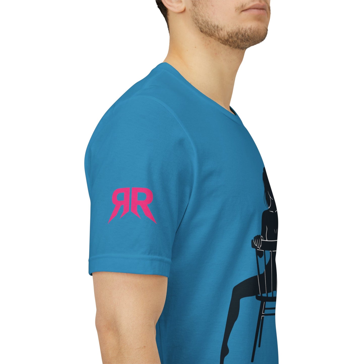 Graphic Tee — 'Riot Rack: Own the Outrage' Silhouette Chair Design