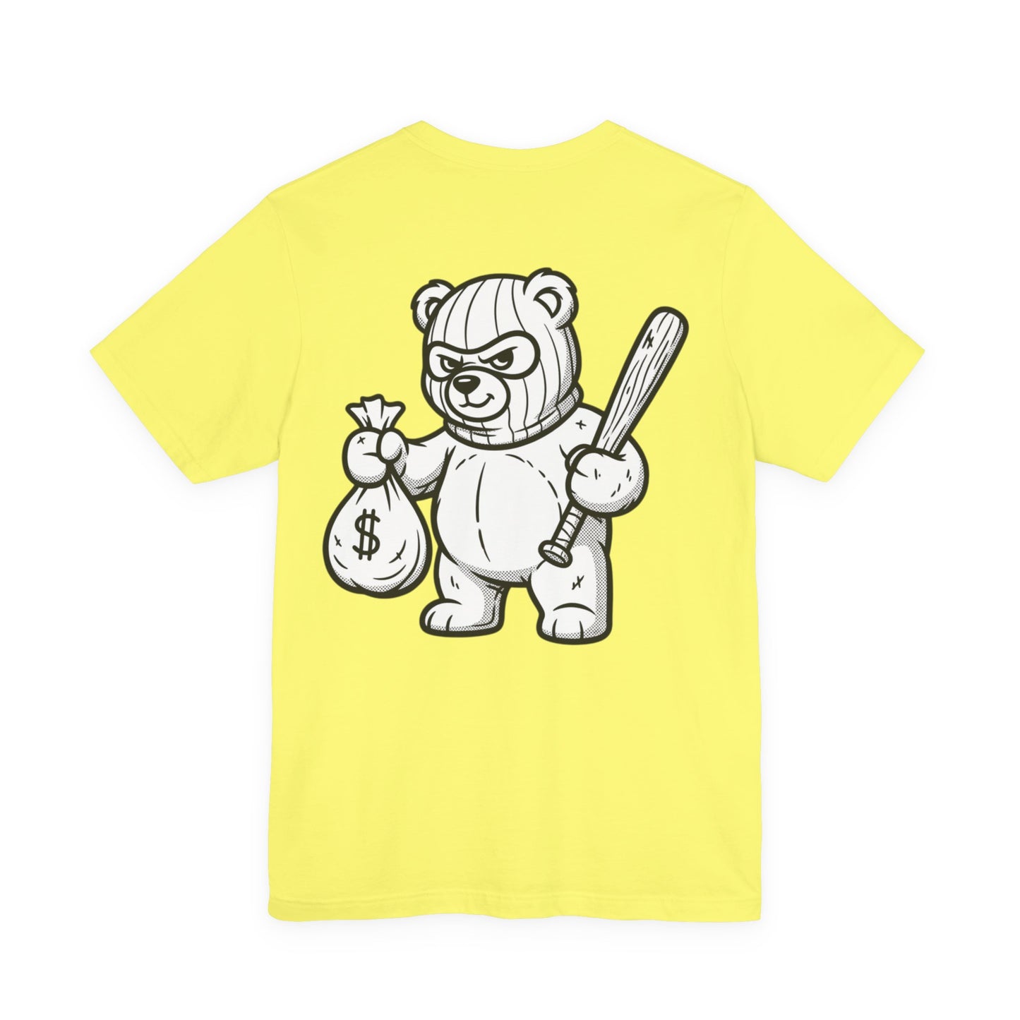 T-Shirt — 'Riot Rack' Teddy Bear Graphic Tee (Front Pocket + Back Crim Teddy Bear)