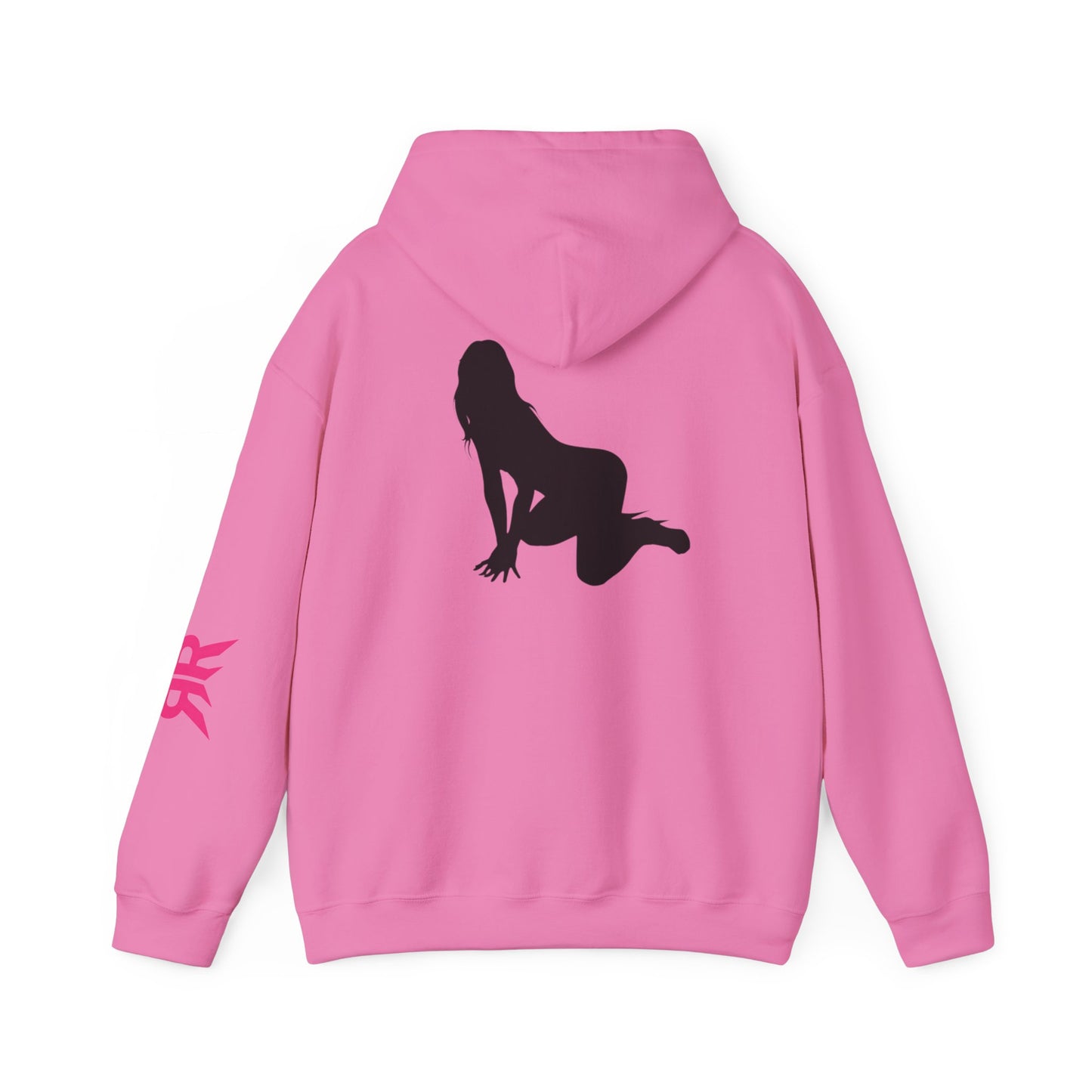 Riot Rack pinup silhouette Hoodie | White pullover sweatshirt
