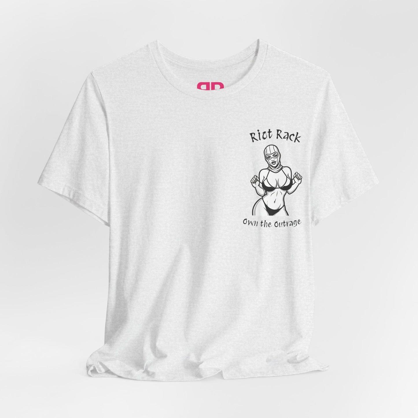 T-Shirt — 'Riot Rack' Teddy Bear Graphic Tee (Front Pocket + Back Crim Teddy Bear)