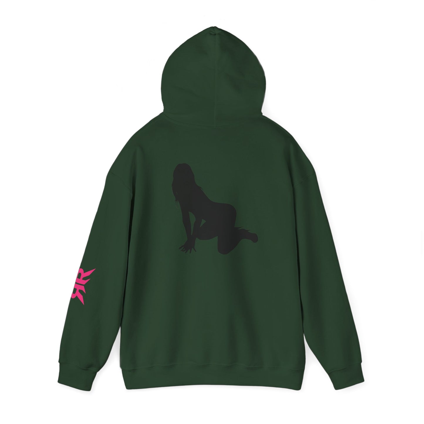 Riot Rack pinup silhouette Hoodie | White pullover sweatshirt
