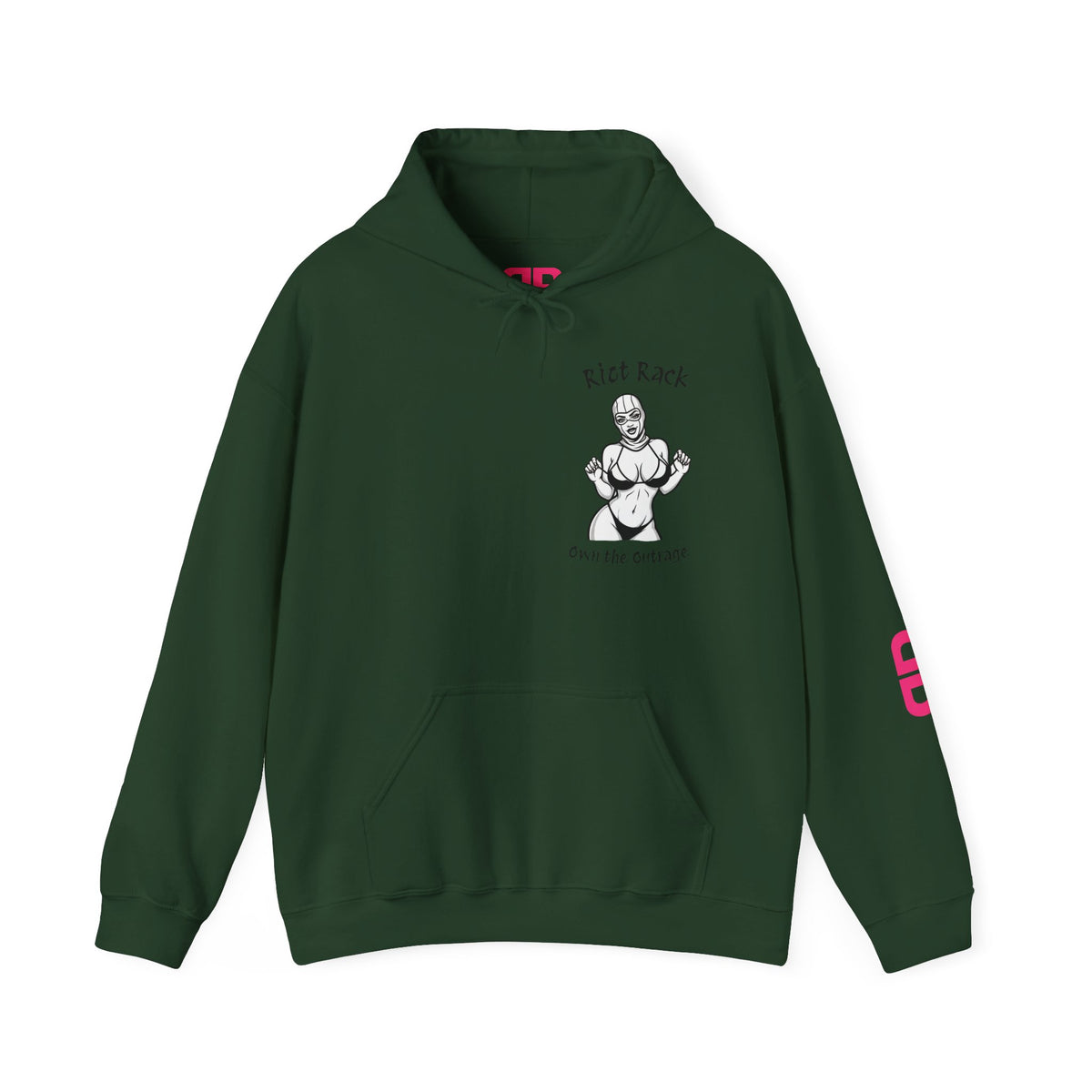 Riot Rack pinup silhouette Hoodie | White pullover sweatshirt