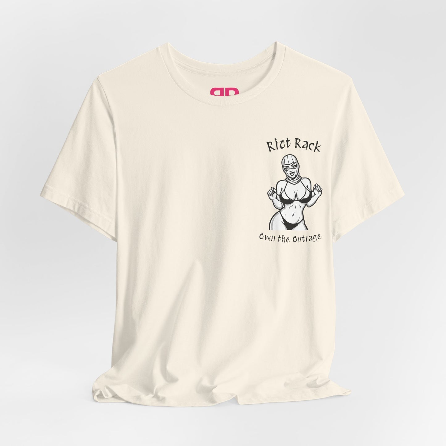 T-Shirt — 'Riot Rack' Teddy Bear Graphic Tee (Front Pocket + Back Crim Teddy Bear)