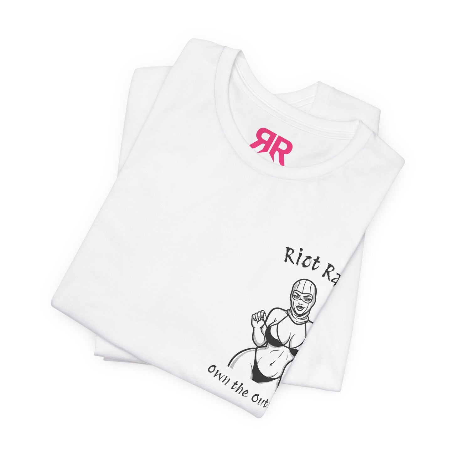 T-Shirt — 'Riot Rack' Teddy Bear Graphic Tee (Front Pocket + Back Crim Teddy Bear)