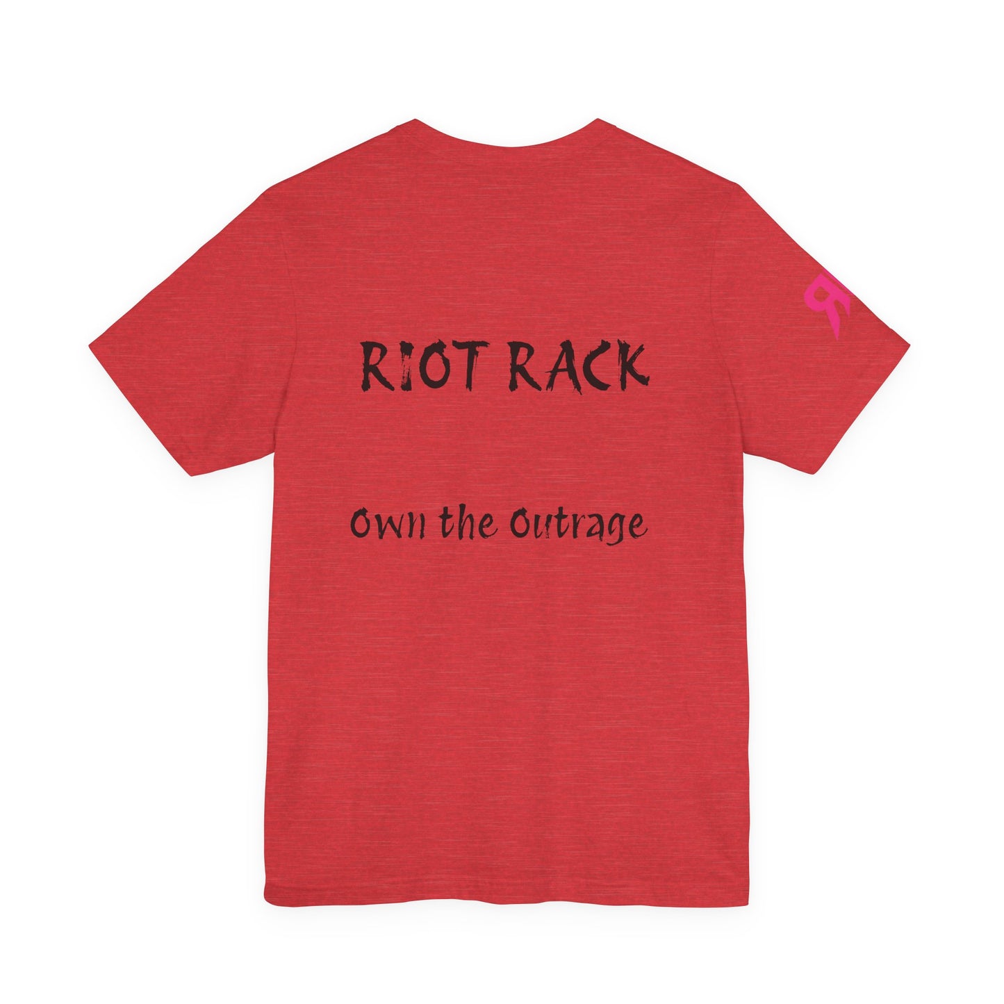 Graphic Tee — 'Riot Rack: Own the Outrage' Silhouette Chair Design