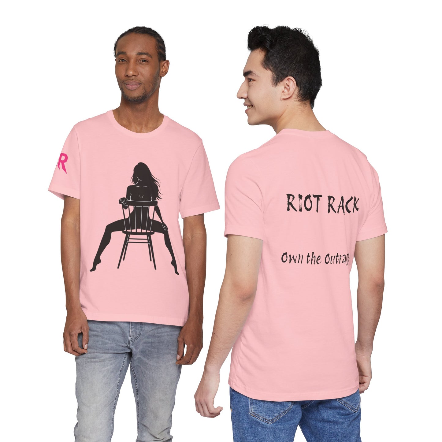 Graphic Tee — 'Riot Rack: Own the Outrage' Silhouette Chair Design