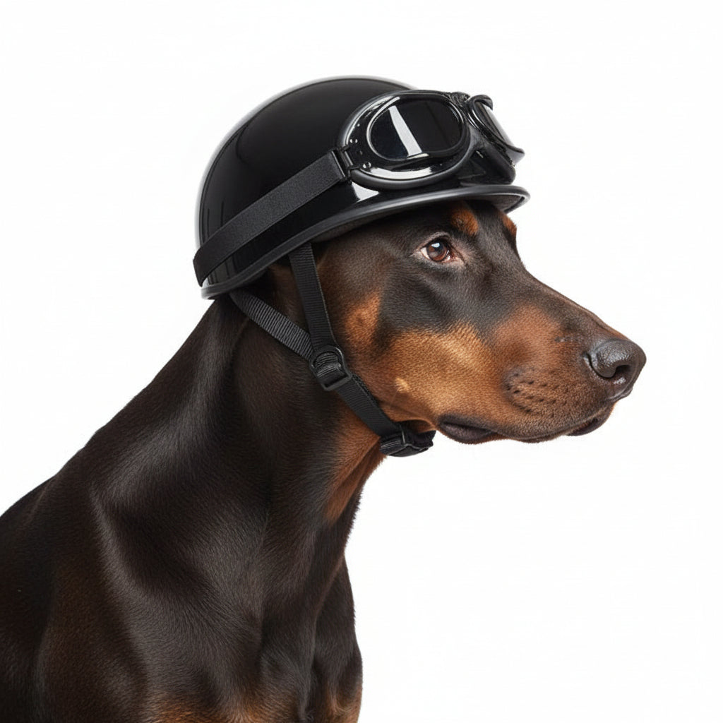 Dog Helmet & Goggles Set - Safety Gear for Dogs Who Ride or Die