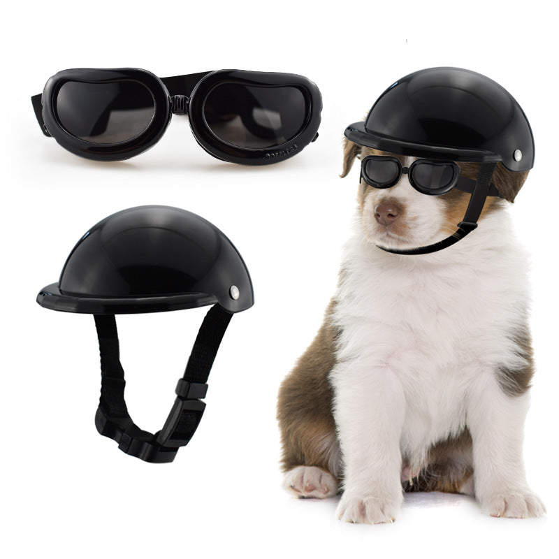 Dog Helmet & Goggles Set - Safety Gear for Dogs Who Ride or Die