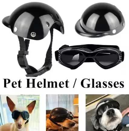 Dog Helmet & Goggles Set - Safety Gear for Dogs Who Ride or Die