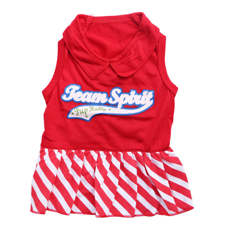 2-Piece Dog Summer Dress Set | Team Spirit & Super Adorable | Peter Pan Collar