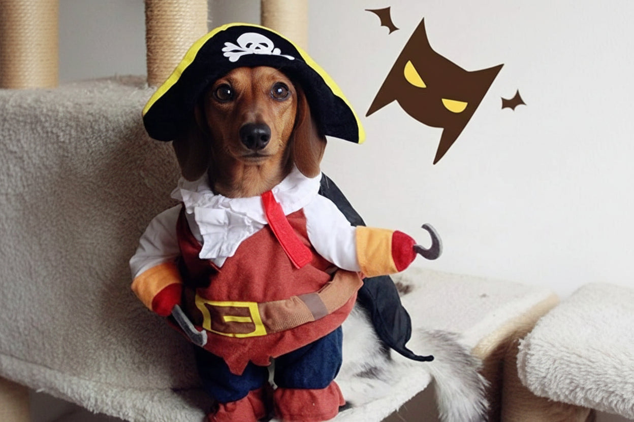 Pirate Dog Costume with Hat – Premium Pet Apparel