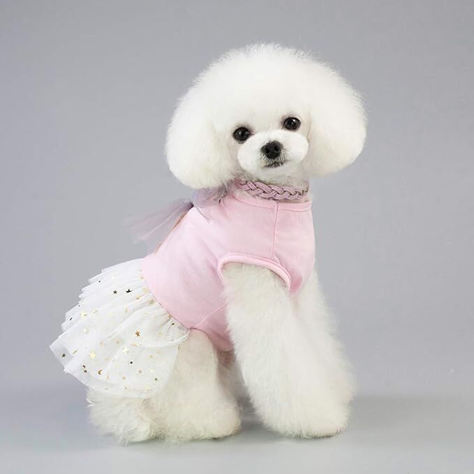 Small Dog Tutu Dress – Birthday Party Harness Apparel