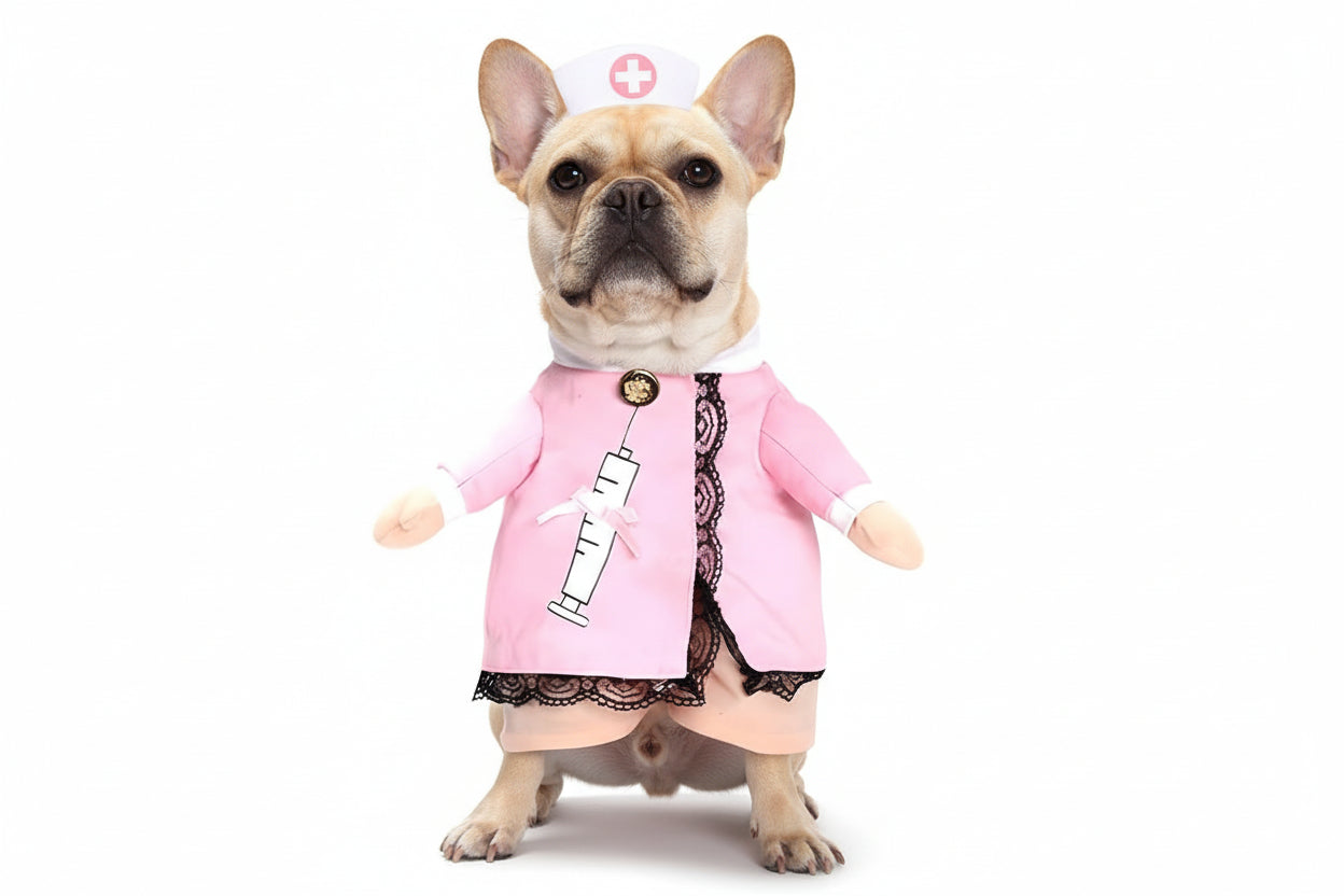 Dog Nurse Costume - Premium Pet Halloween Outfit