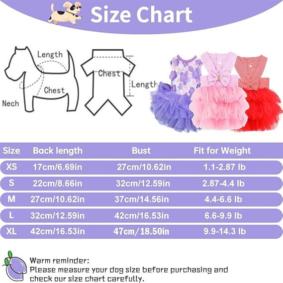 Dog Dress 3-Pack - Small Breed Apparel with Bow Details