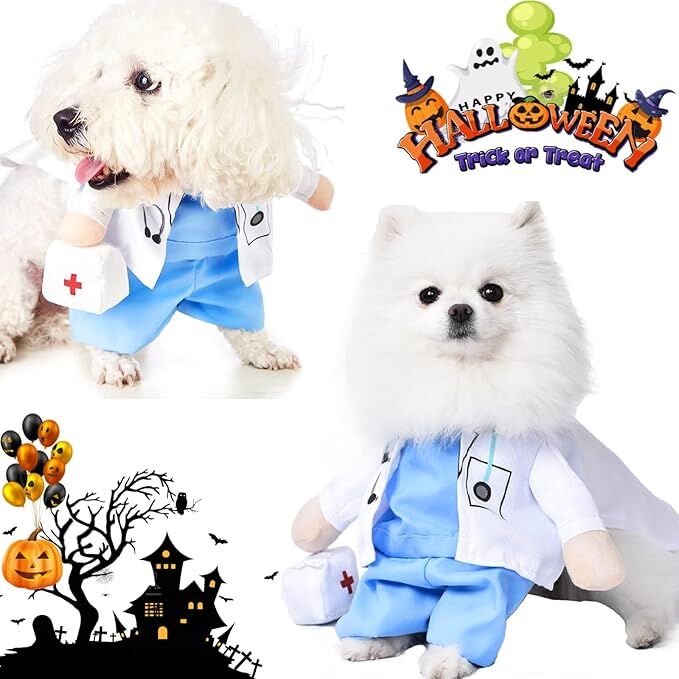Dog Doctor Costume – Premium Halloween Outfit with Medical Accessories