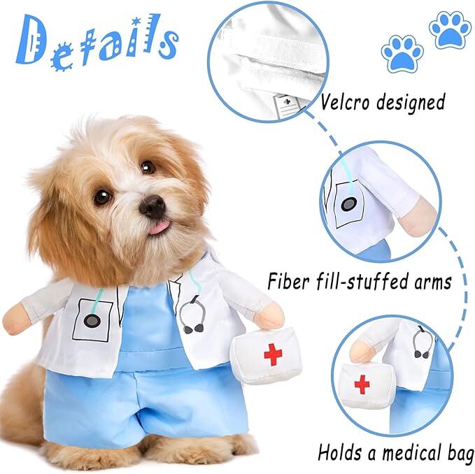 Dog Doctor Costume – Premium Halloween Outfit with Medical Accessories