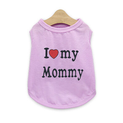 Dog Vest 4-Pack – I ❤️ My Mommy Lightweight Summer Shirts