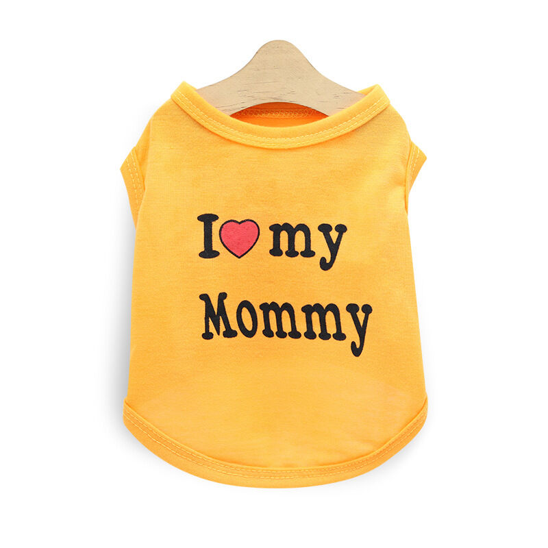 Dog Vest 4-Pack – I ❤️ My Mommy Lightweight Summer Shirts