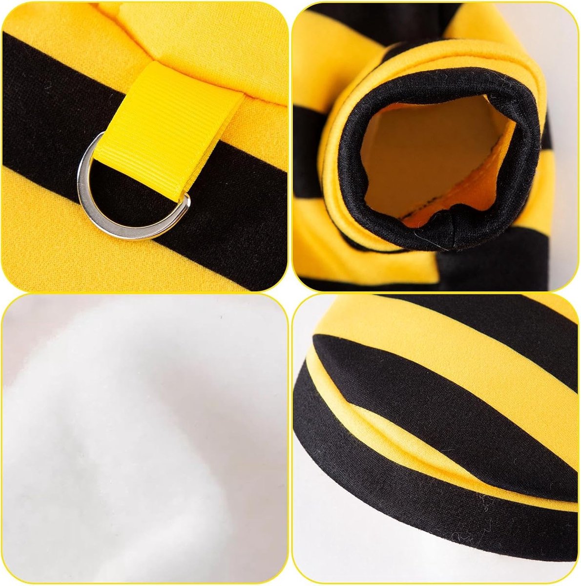 Bee Cat Costume - Small Hooded Set for Dog and Cat - Halloween Pet Costume