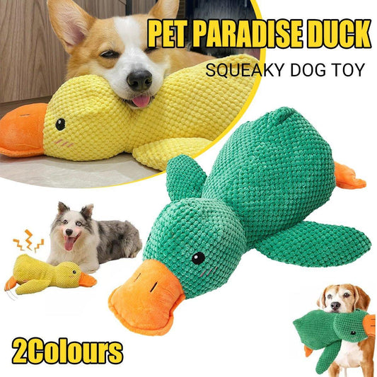 Squeaky Duck Dog Toy – Plush Interactive Chew Toy for Dogs