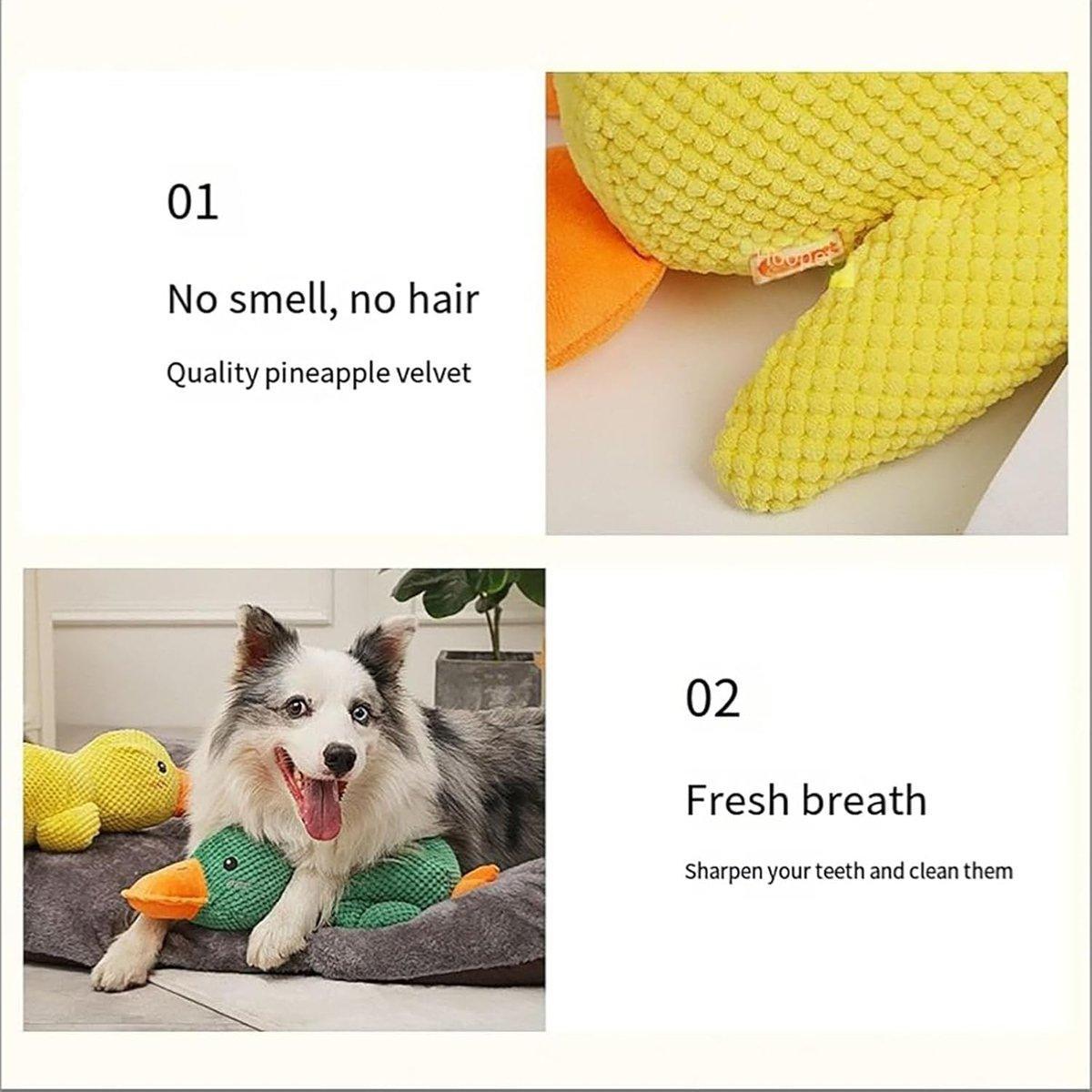 Squeaky Duck Dog Toy – Plush Interactive Chew Toy for Dogs