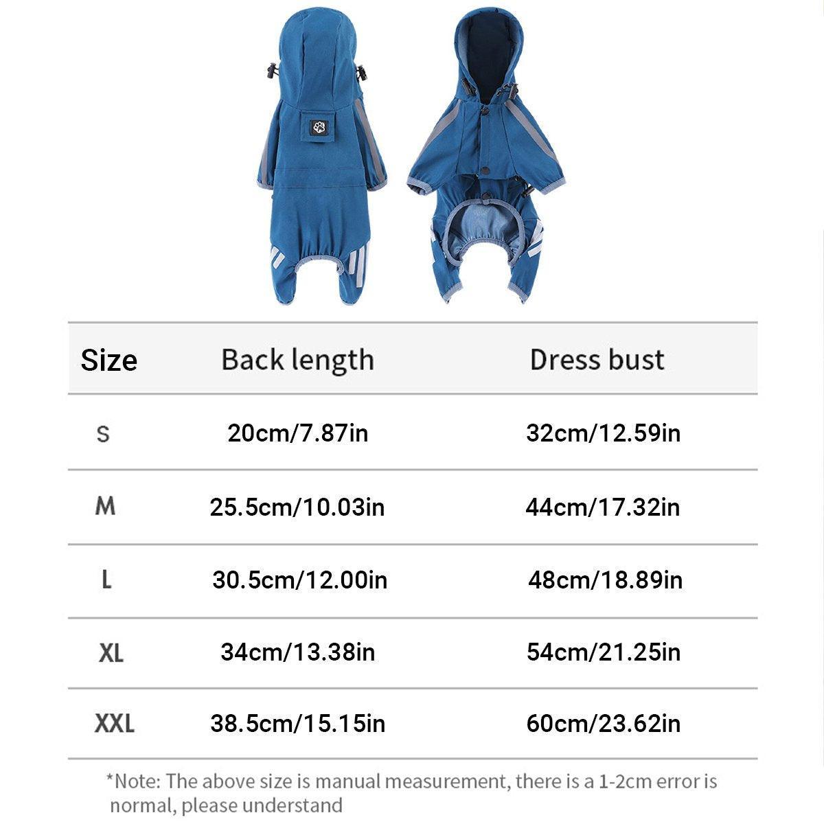 Waterproof Dog Jumpsuit – Full Body Winter Coat with Harness