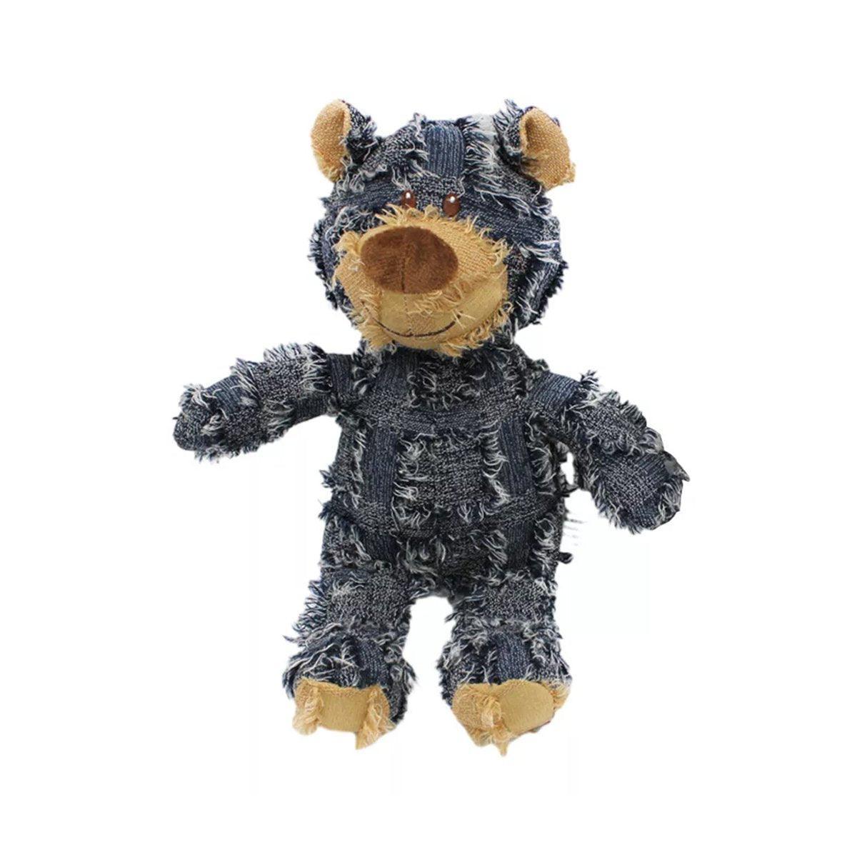 Puppy Squeaky Plush Toy Small Dog Chew Soft Bear Pet Companion - Purple-28cm