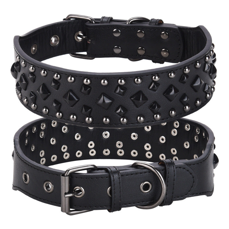 Spiked PU Leather Dog Collar - For Dogs with Main Character Energy