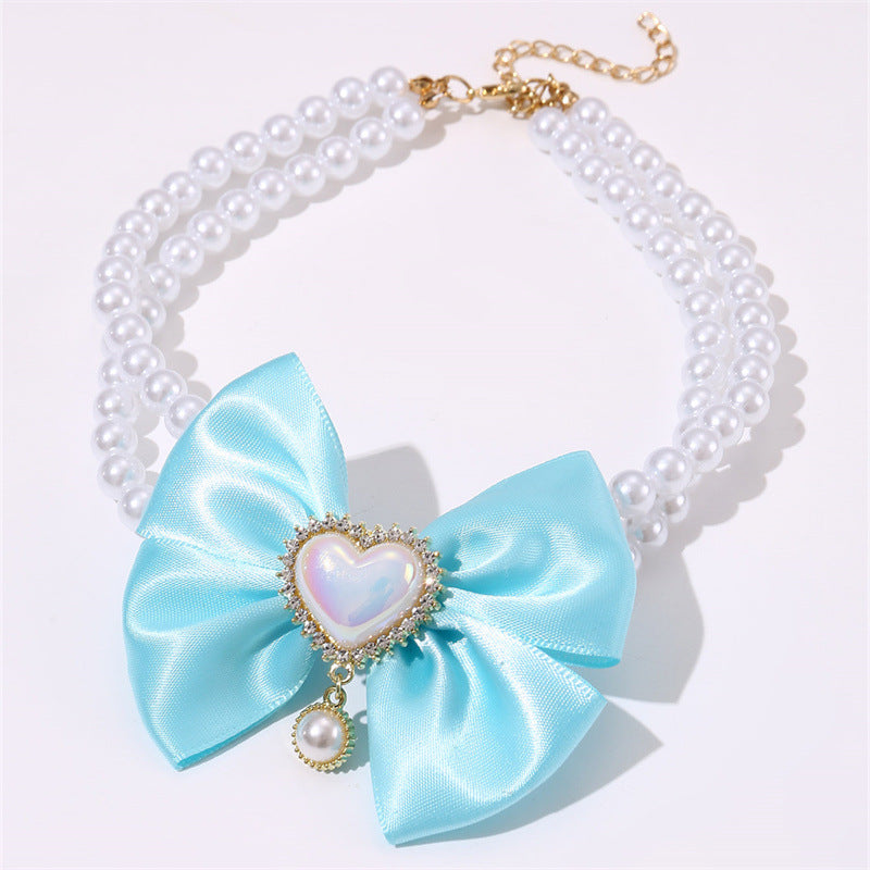 Pet Pearl Necklace Collar 2-Pack - Fancy AF for Your Fur Baby