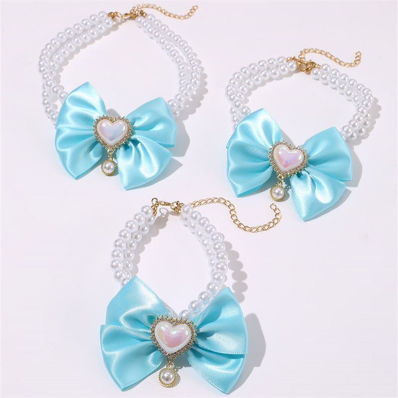 Pet Pearl Necklace Collar 2-Pack - Fancy AF for Your Fur Baby