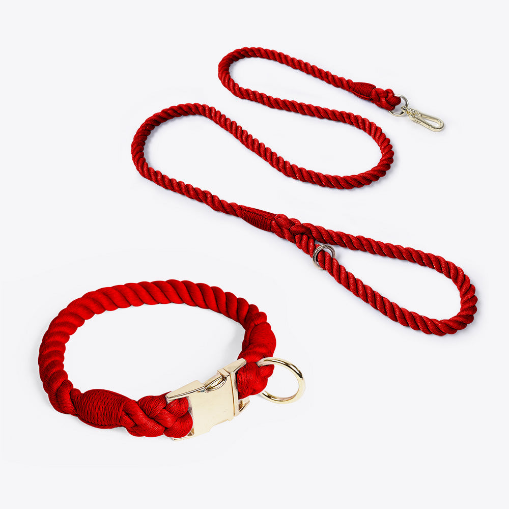 Handmade Rope Collar & Leash Set - Walkies Just Got an Upgrade