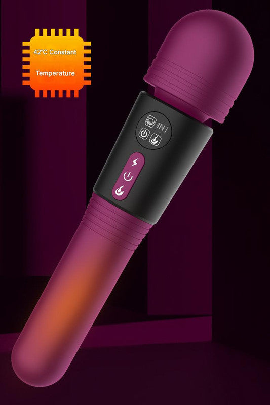 Heatwave - Dual Head Wand Vibrator with Heated Tip & LCD Display