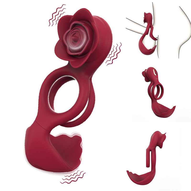 Bloom - Rose Dual Motor Vibrating Couples Ring