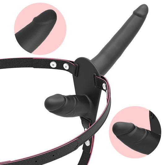 Double Down - Unisex Dual-Ended Strap-On with Adjustable Harness