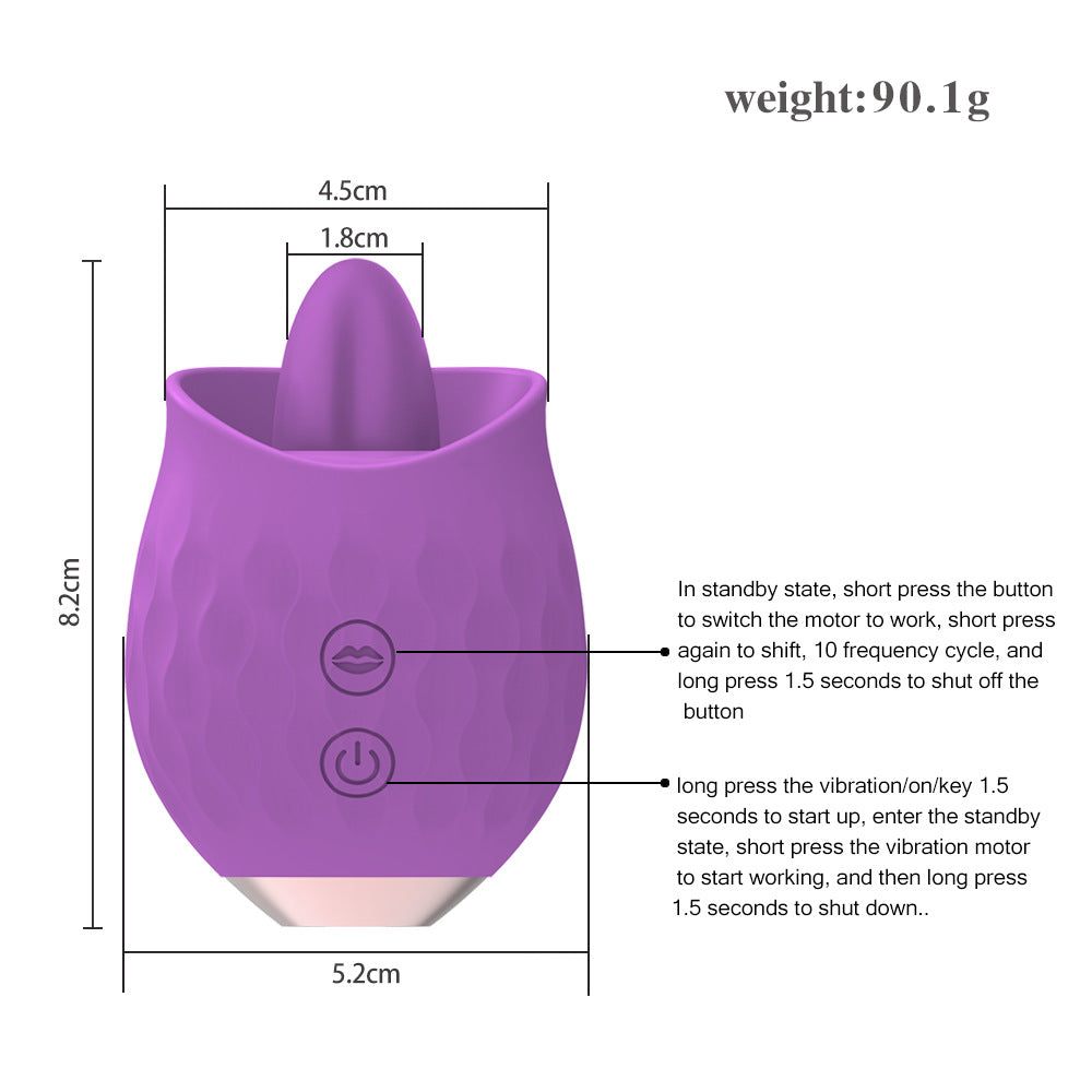 Petal - Rosebud Flickering Tongue Vibrator