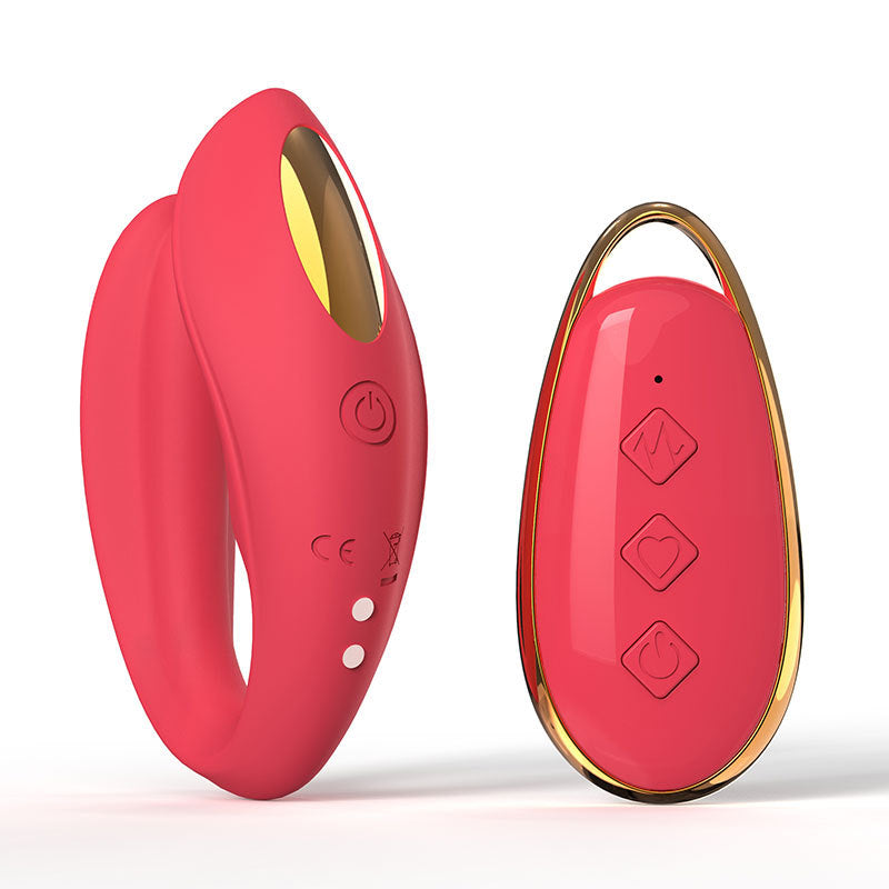 BlissLink U-Shaped Wearable Couple's Vibrator with Remote - 12 Modes for Shared Intimacy & Solo Fun