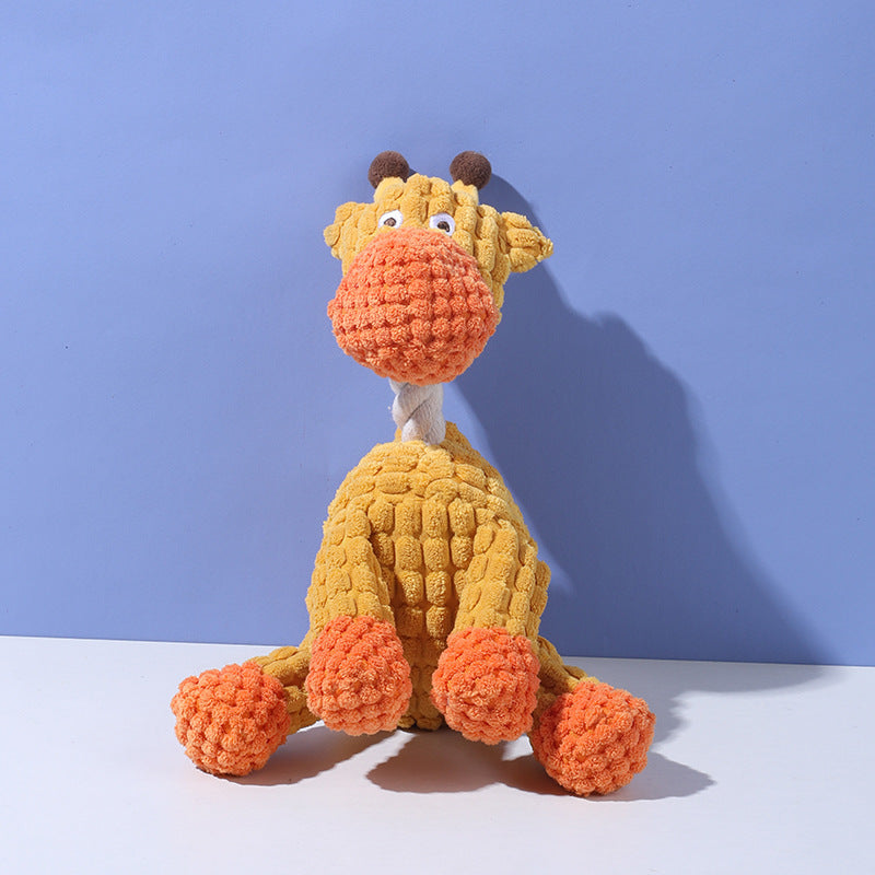 Corduroy Squeaky Dog Toy - Soft Enough to Cuddle, Tough Enough to Survive