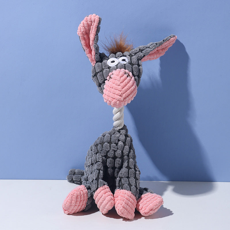 Corduroy Squeaky Dog Toy - Soft Enough to Cuddle, Tough Enough to Survive
