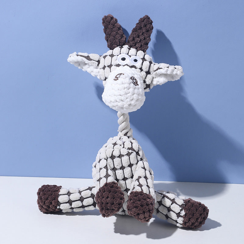 Corduroy Squeaky Dog Toy - Soft Enough to Cuddle, Tough Enough to Survive