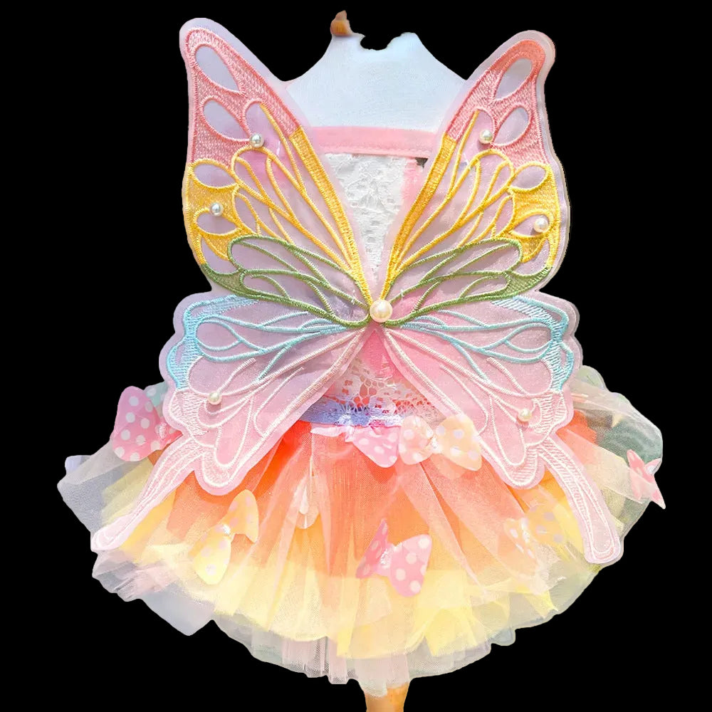 🏆 Butterfly Princess Dog Tutu 🦋 | Fluffy Fairy Dress (S–3XL)