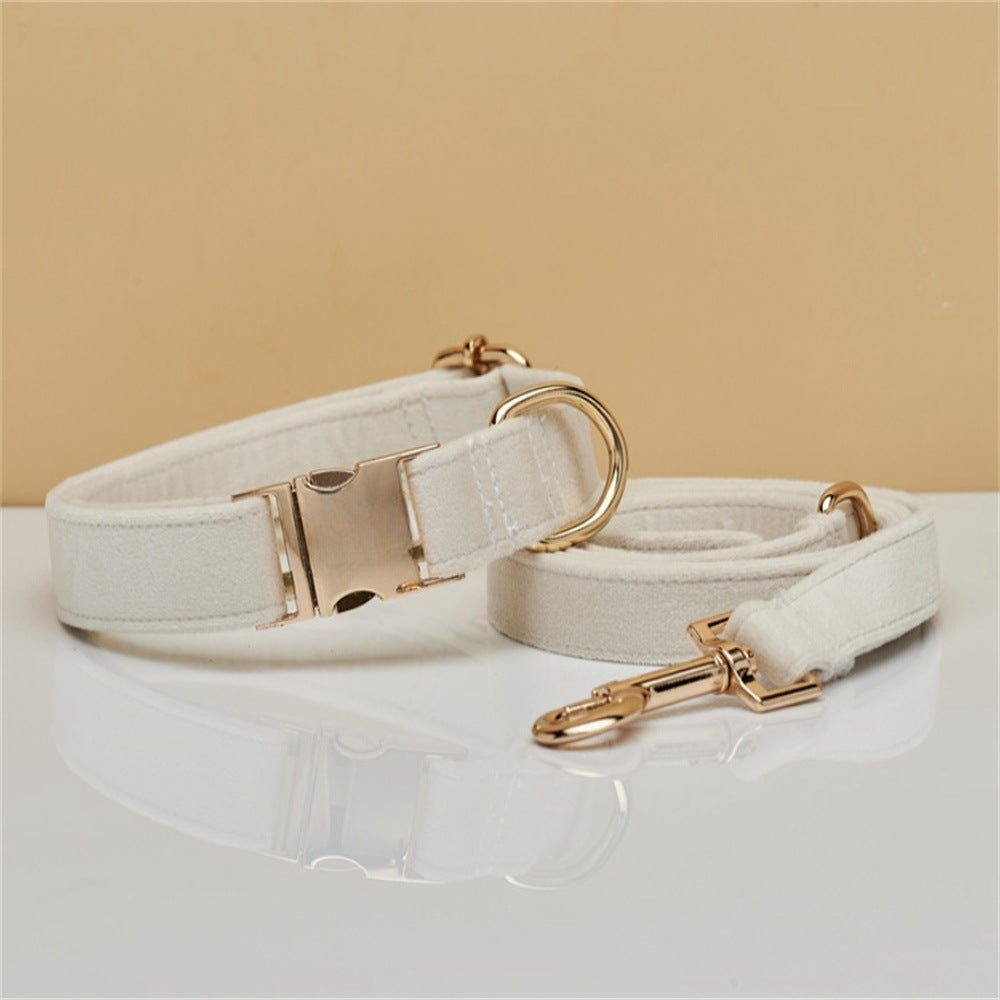 Velvet Dog Collar & Leash Set - Luxury Drip for Your Best Mate